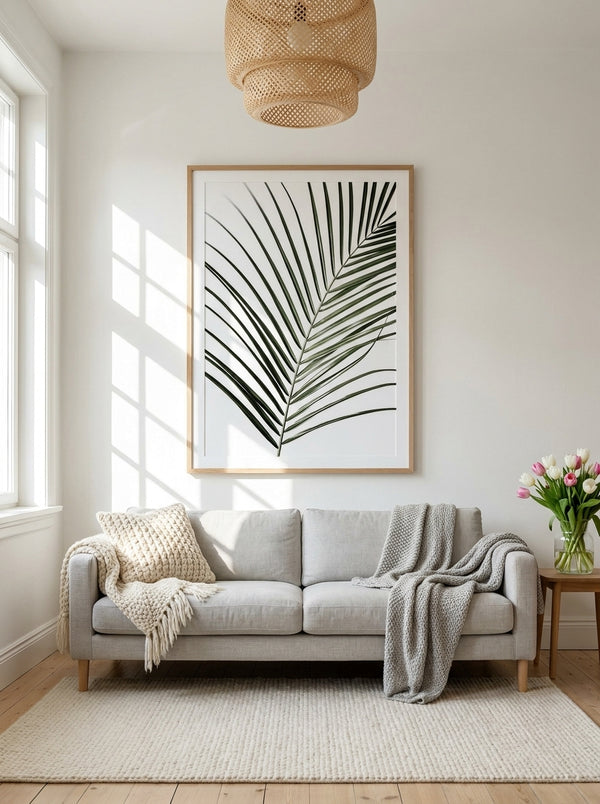 Vibrant Green Palm Leaf By Mareike Böhmer | Art & Canvas Print