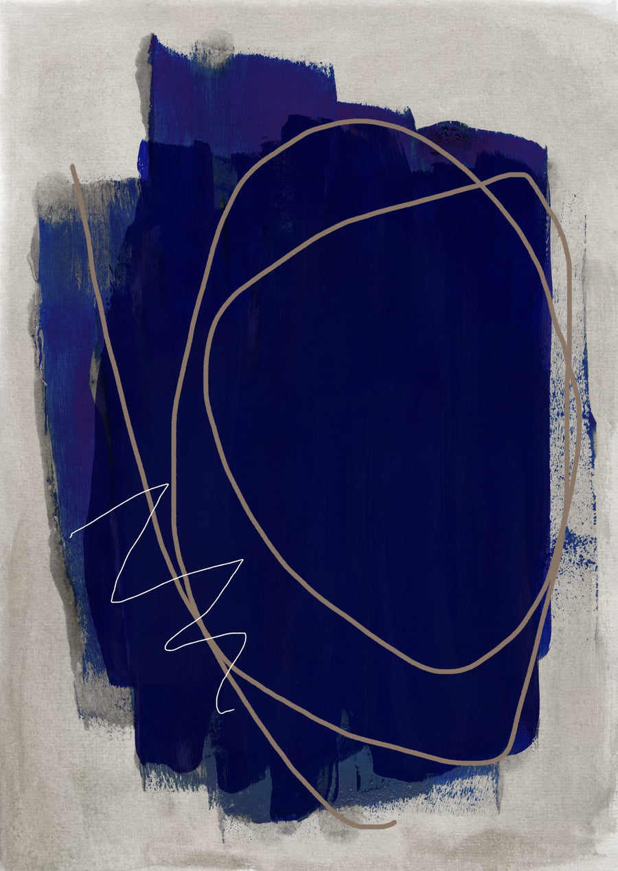 Blue Strokes 5 By Mareike Böhmer | Art & Canvas Print