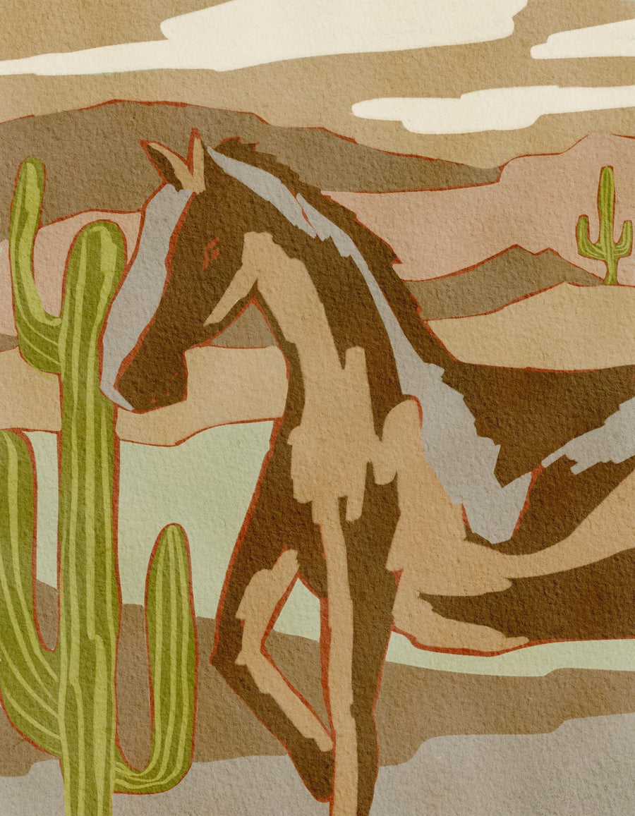 Wild Desert Horse By Nikita Jariwala | Art & Canvas Print