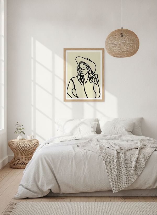 Modern Cowgirl Line By Sharyn Bursic | Art & Canvas Print