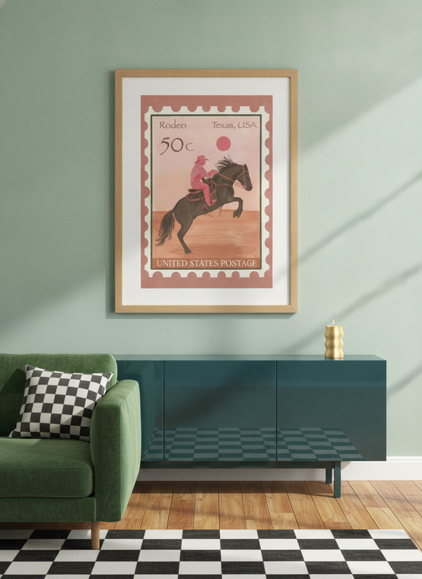Texas Rodeo Rider By Aliya Putrus | Art & Canvas Print