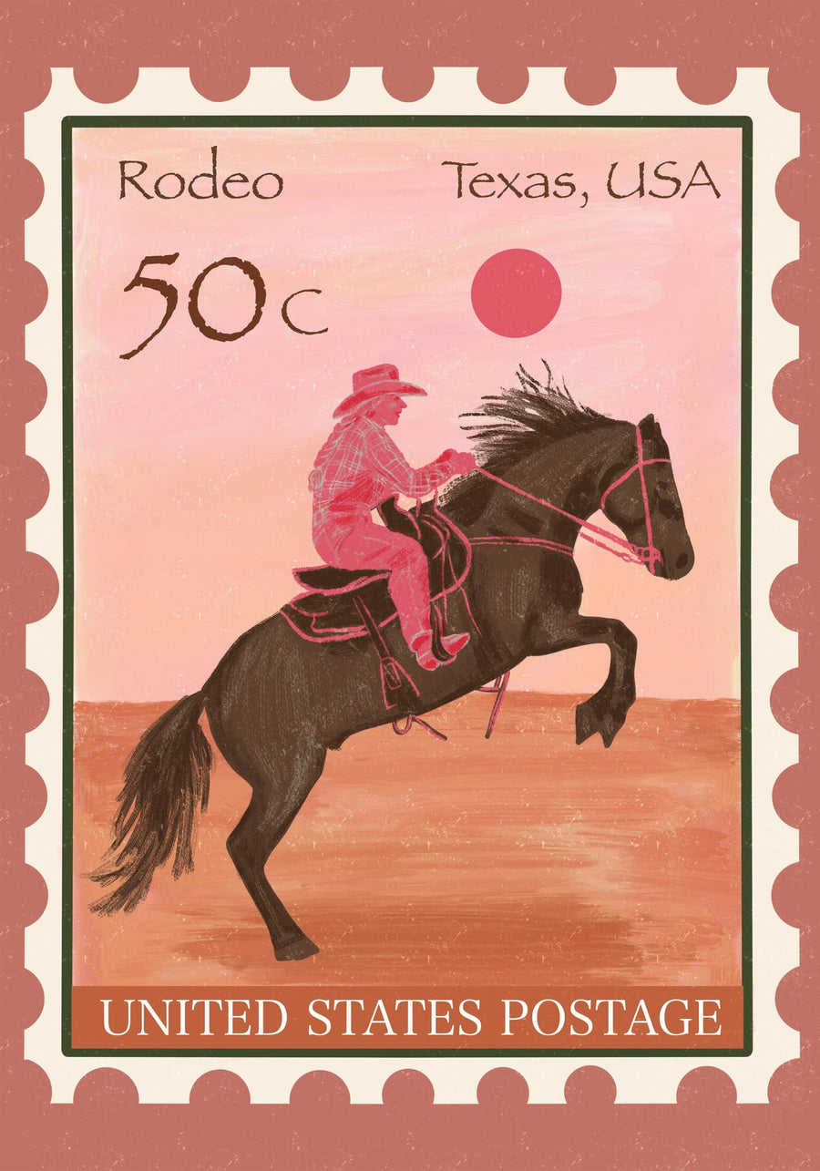 Texas Rodeo Rider By Aliya Putrus | Art & Canvas Print