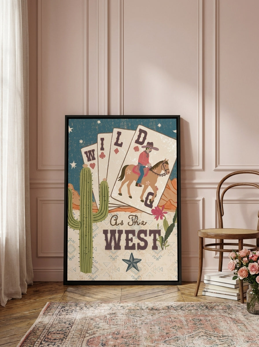 Canvas wall art with a black surround leaning against the wall in a Parisian home office