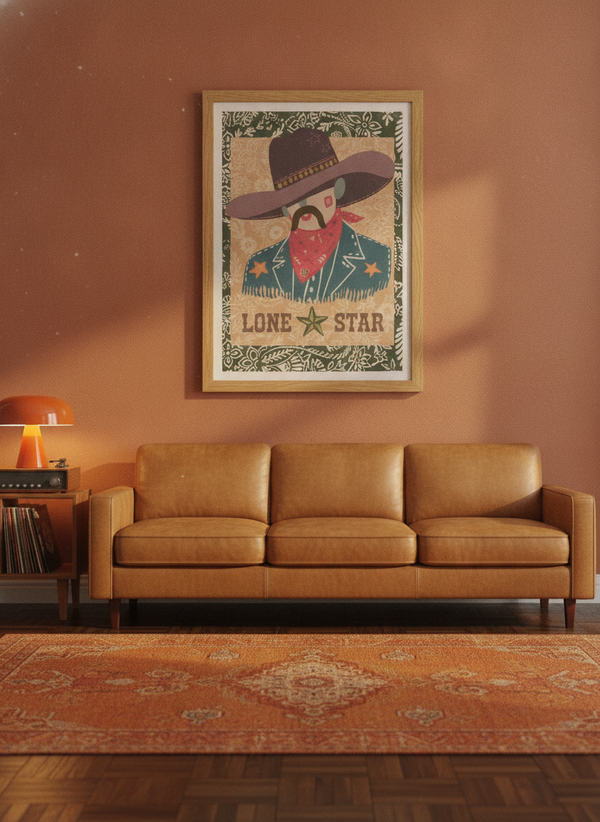 Lone Star Cowboy By Radhika Modi | Art & Canvas Print