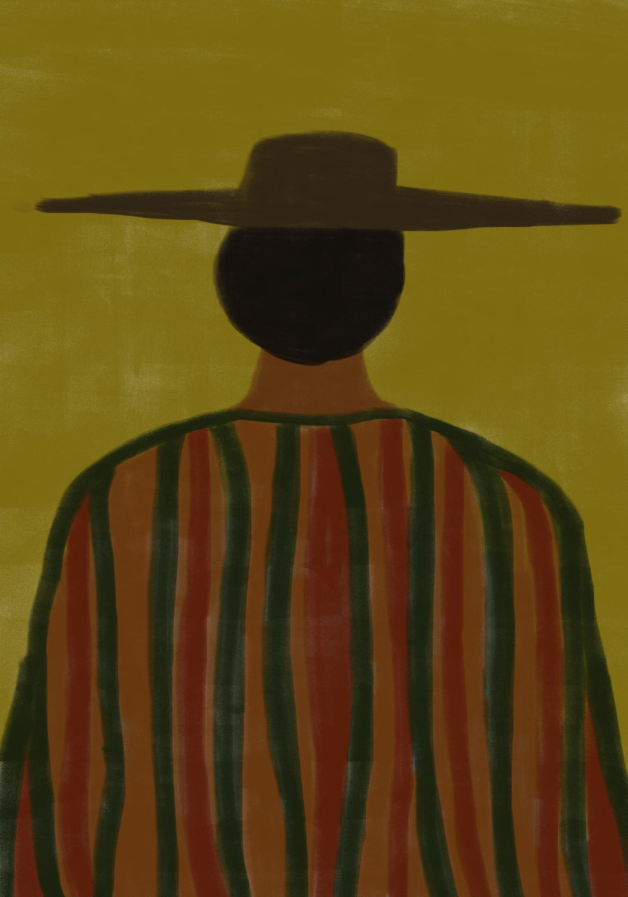 Southwestern Man with Hat By The Miuus Studio | Art & Canvas Print