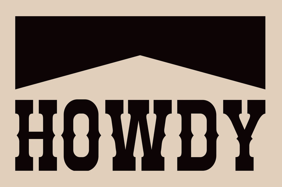 Howdy Western Greeting By Melloi Art Prints | Art & Canvas Print
