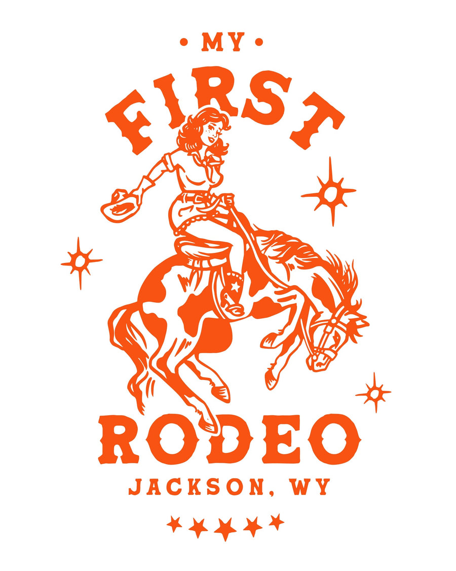 My First Rodeo Jackson Wyoming Horseback Cowgirl By The Whiskey Ginger | Art & Canvas Print