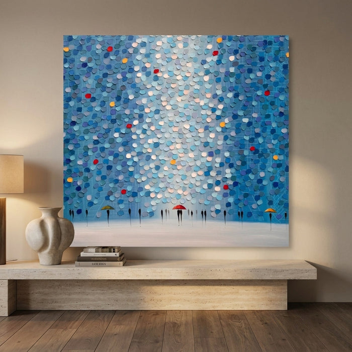 Whispers In Blue By Ekaterina Ermilkina | Canvas Square Print