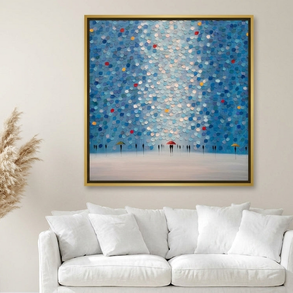 Whispers In Blue By Ekaterina Ermilkina | Canvas Square Print
