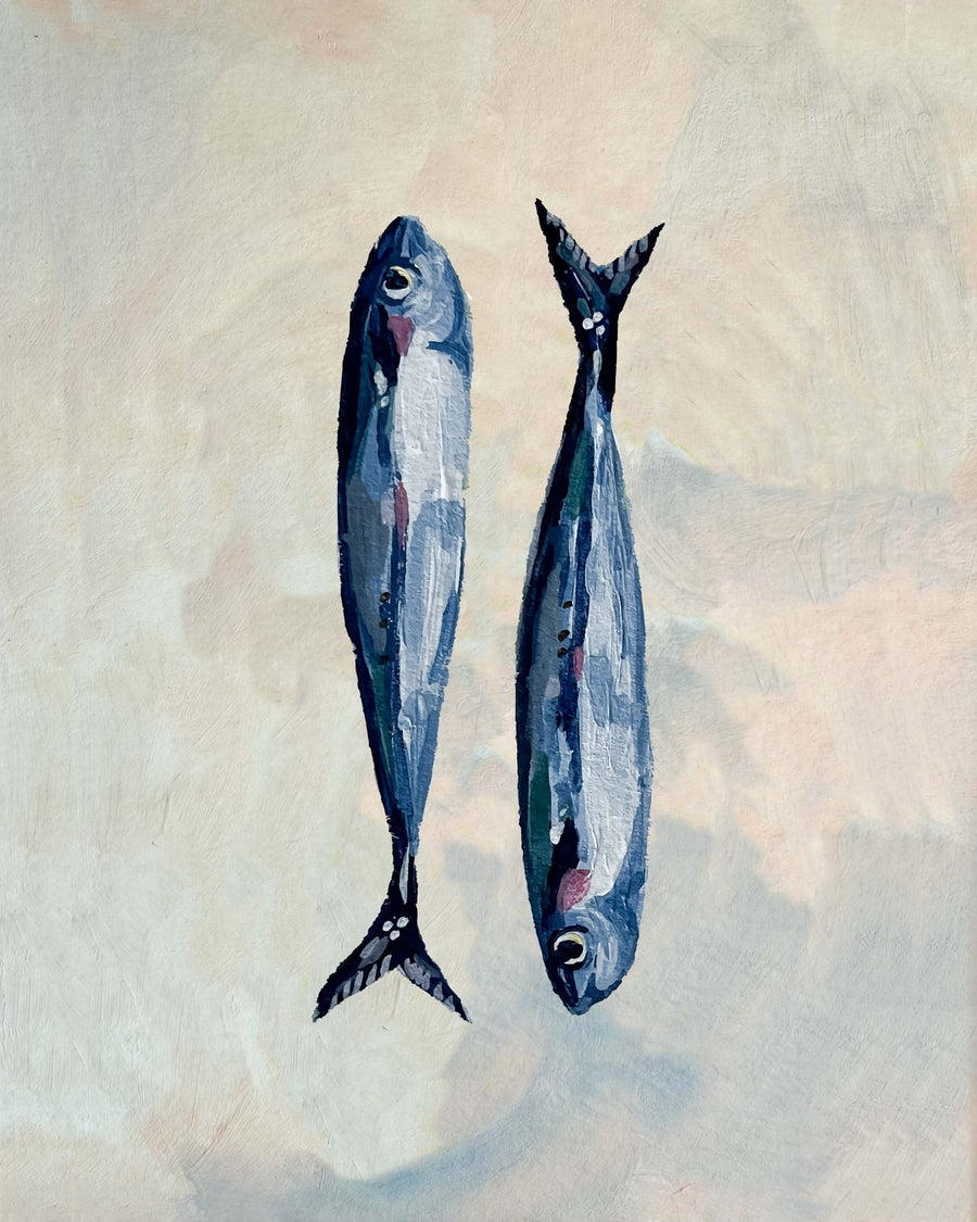 Sardines In Blue By Madison Phipps | Art & Canvas Print