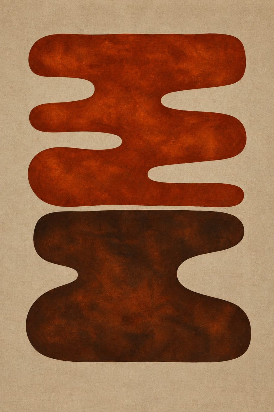 Terracotta Ribbon Stack Abstract
