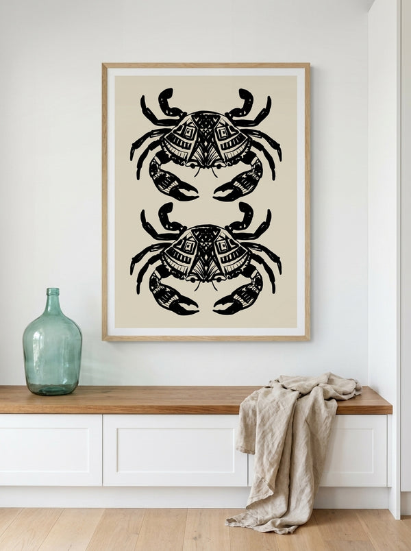 Ocean Tribal Crabs By Casa Cartissi | Art & Canvas Print