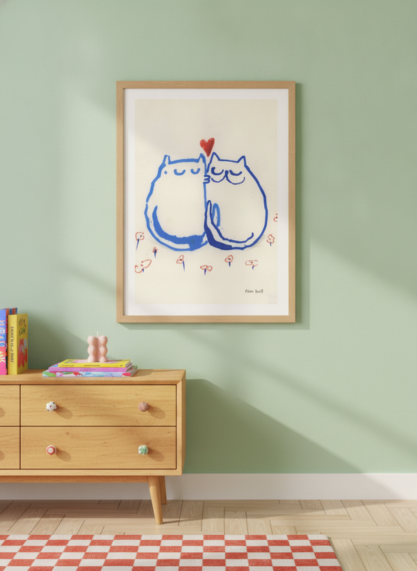 Lovin' Cats By Eden Kalif | Art & Canvas Print