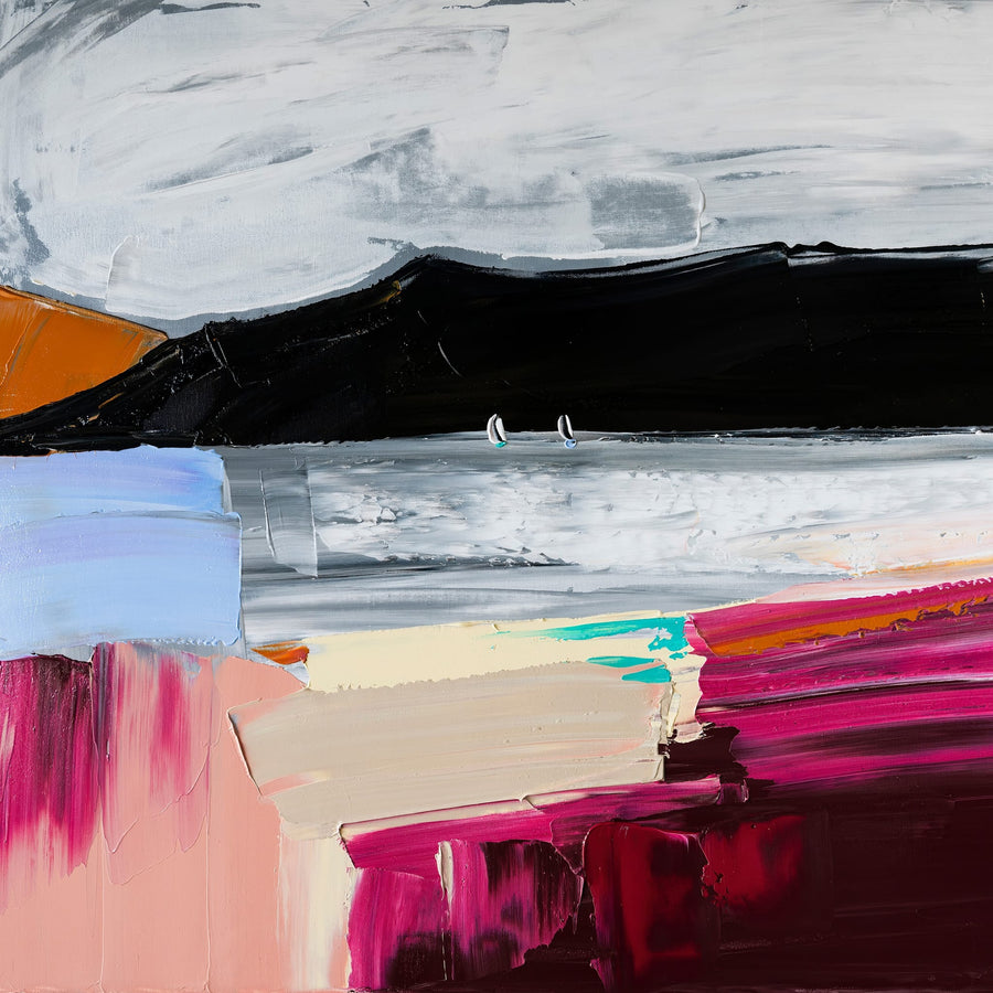 Magenta Cruise By Angela Hawkey | Canvas Square Print