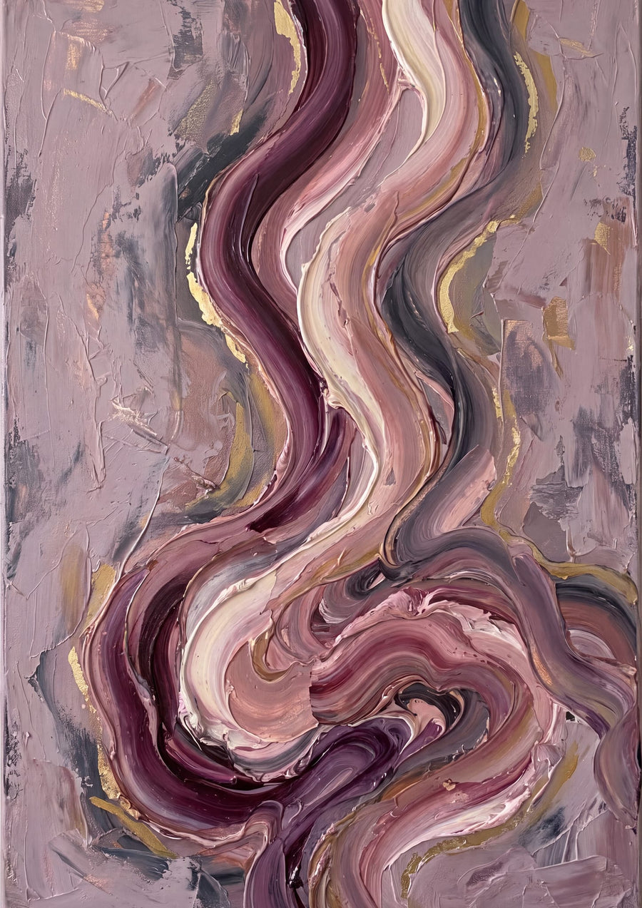 Plum Rivers Converge | Art & Canvas Print