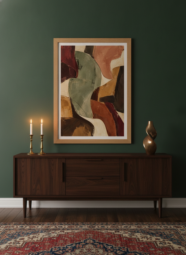 Earthen Fragments Abstract Composition | Art & Canvas Print