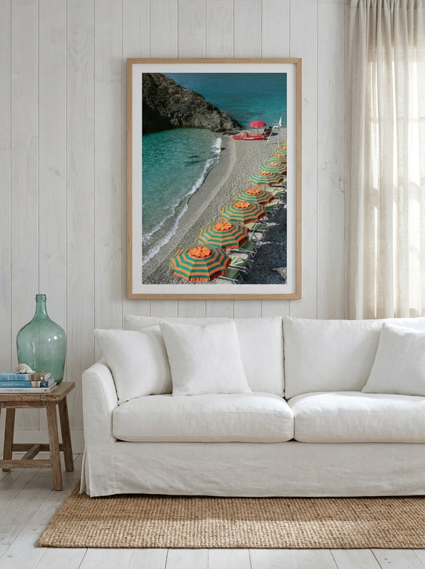 Vibrant Beach Umbrellas By HelloHappylife | Art & Canvas Print