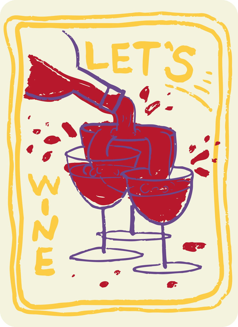 Let's Wine Together By Marika Barsrsind | Art & Canvas Print