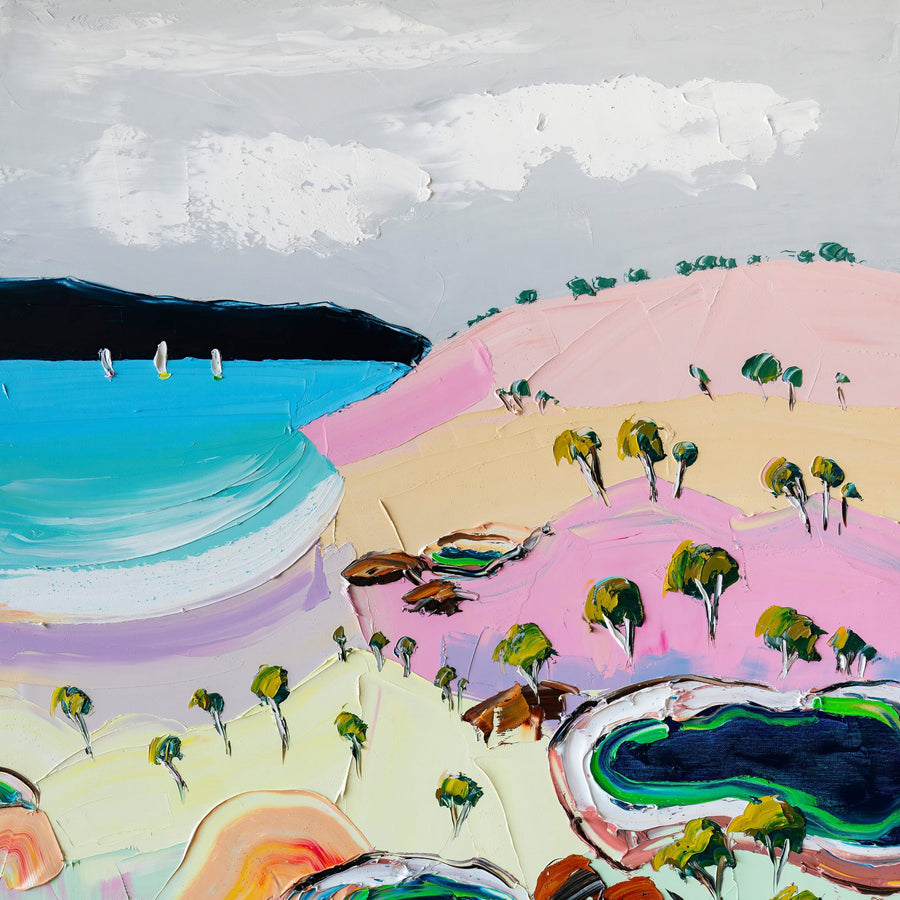 Pastel Summer By Angela Hawkey | Canvas Square Print