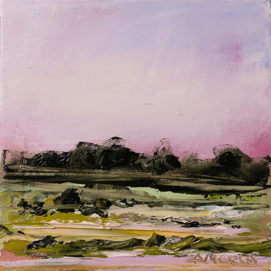 Pink Mist 2 By Angela Hawkey | Canvas Square Print