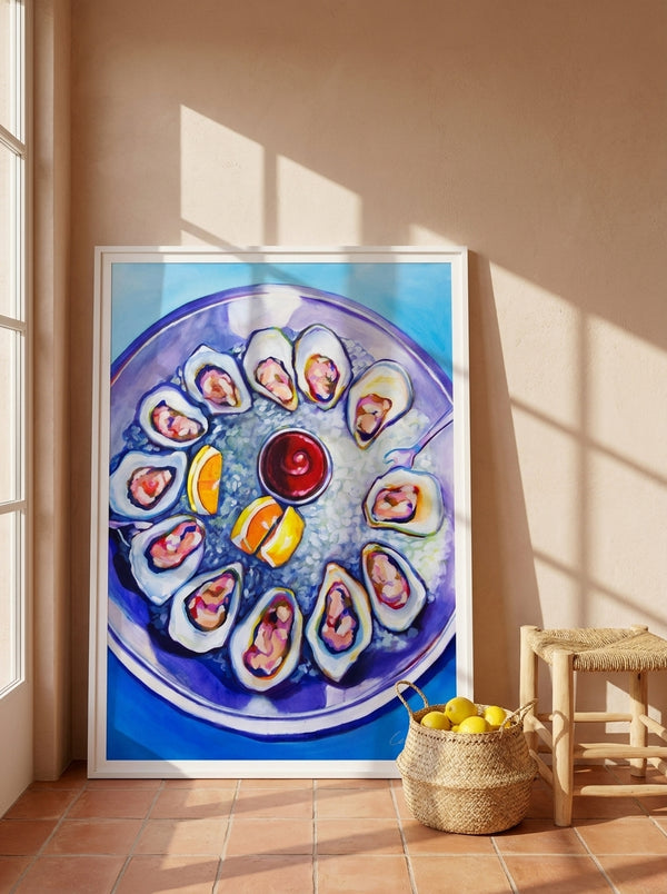Dozen Oysters By Laurel Greenfield | Art & Canvas Print