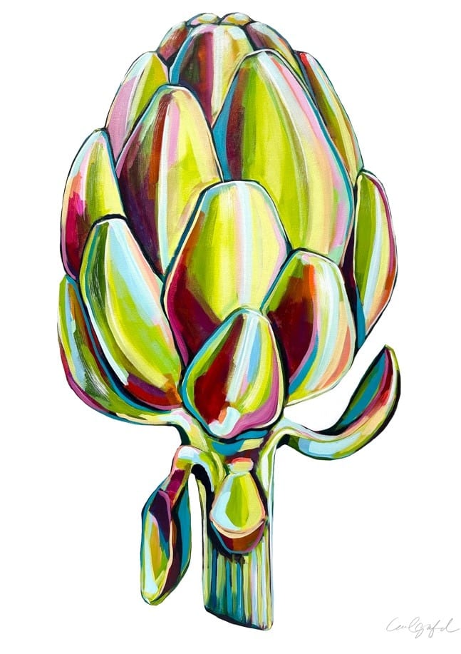 Jewel Toned Artichoke By Laurel Greenfield | Art & Canvas Print