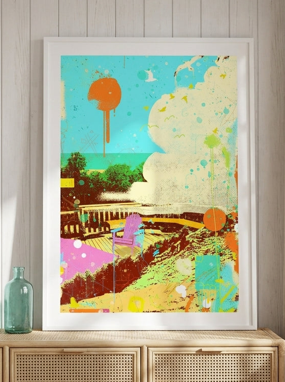 Coastal Deck by Showdeer | Art & Canvas Print