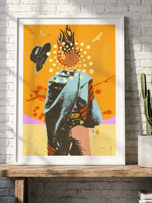 Psychedelic Cowboy by Showdeer | Art & Canvas Print