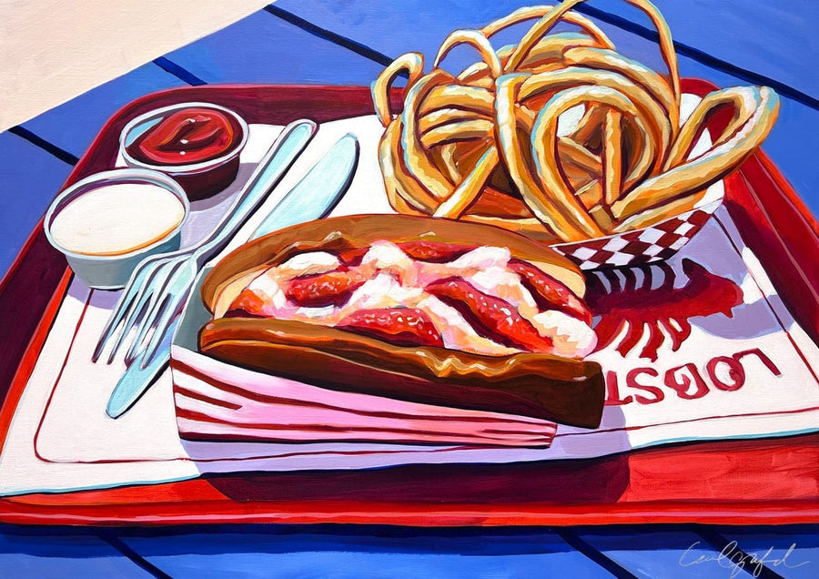 Lobster Roll And Onion Rings By Laurel Greenfield | Art & Canvas Print
