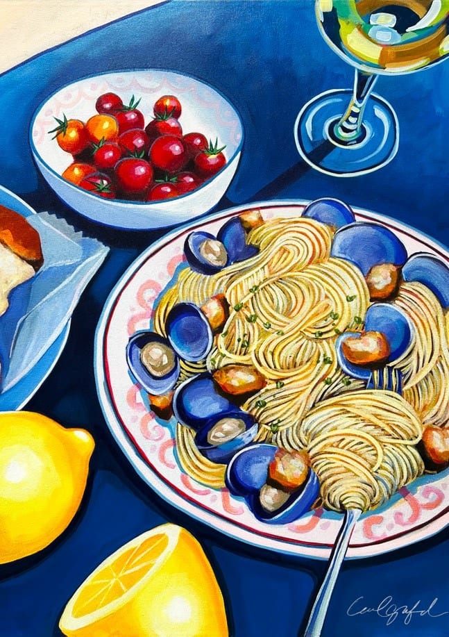 Linguini And Clams By Laurel Greenfield | Art & Canvas Print