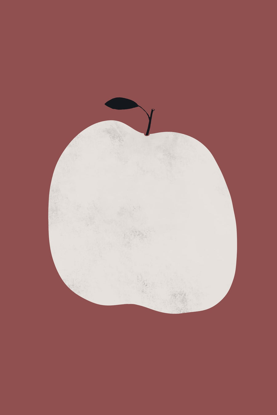 Minimalist White Apple By Danushka Abeygoda | Art & Canvas Print