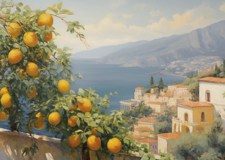 Italian Coastal Lemons By Mathieu | Art & Canvas Print