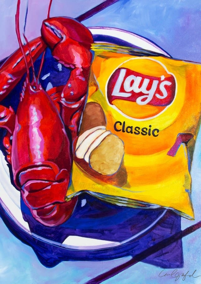 Lobster And Lays By Laurel Greenfield | Art & Canvas Print