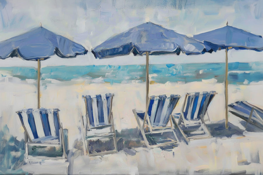 Beach Chairs By Kathrin Pienaar | Art & Canvas Print