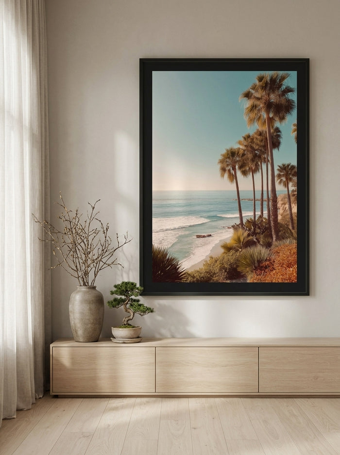 Serene Coastal Palms By Melloi Art Prints | Art & Canvas Print