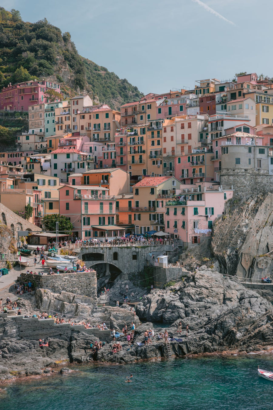 Colorful Manarola Seaside Village By HelloHappylife | Art & Canvas Print