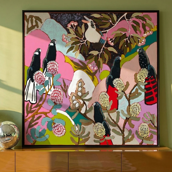 Lets Meet For Dinner By Hannah Goggs | Canvas Square Print