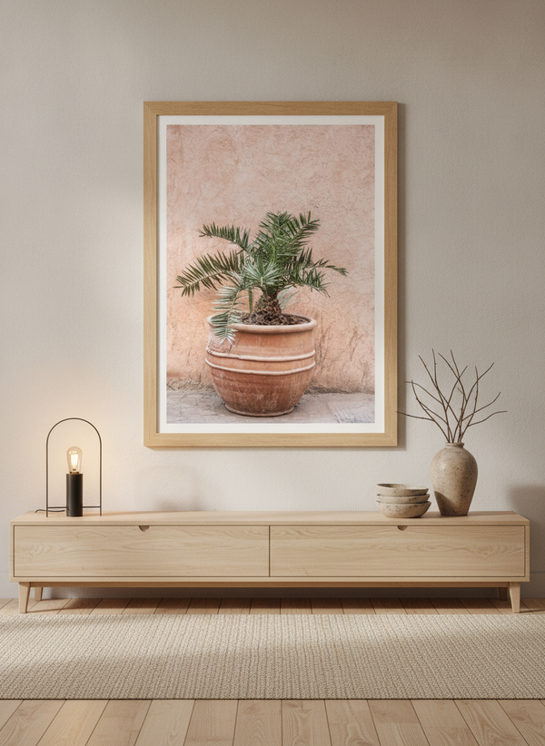 Warm Terracotta Palm By Photolovers | Art & Canvas Print