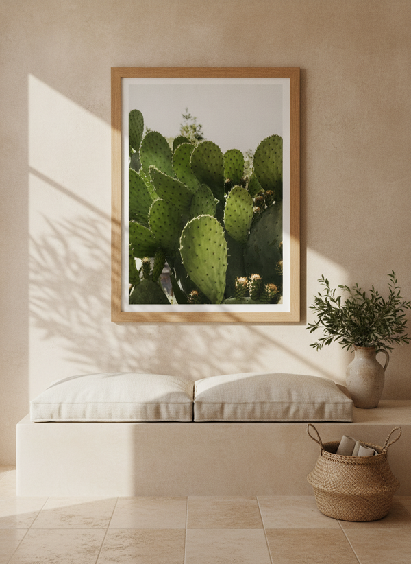 Vibrant Prickly Pear Cactus By Photolovers | Art & Canvas Print