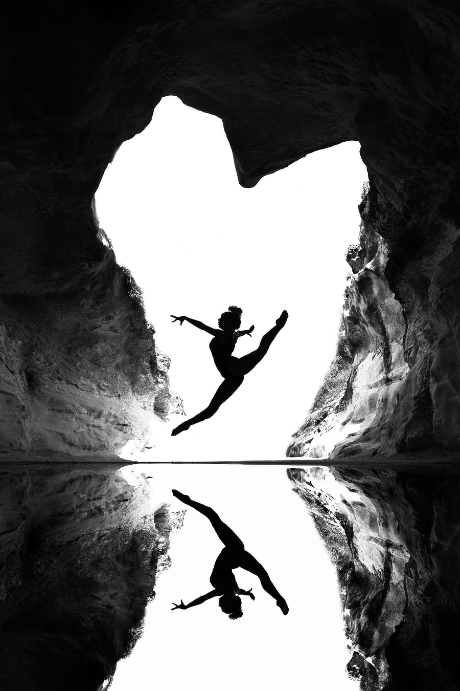 Dancer In Cave Reflection By Eyal Amer | Art & Canvas Print