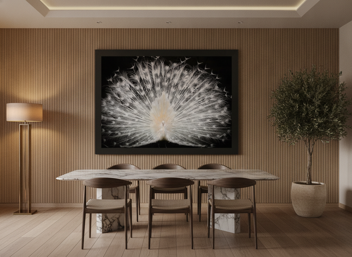 Majestic White Peacock By Pino Liddi | Art & Canvas Print