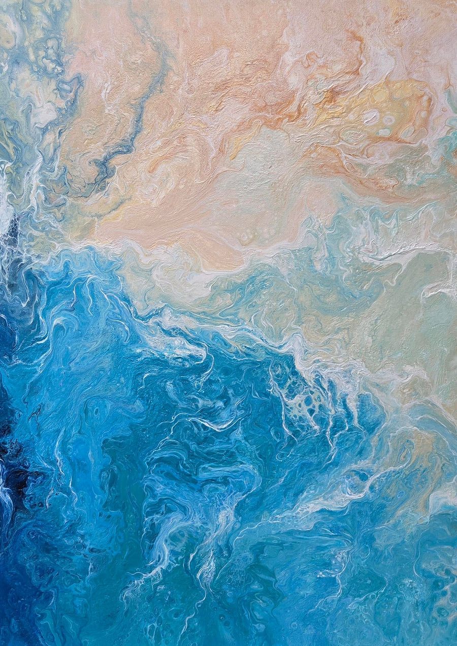 Sapphire Surf Coast By Angela Anderson | Art & Canvas Print