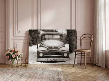 Stretched canvas wall art leaning against the wall in a Parisian home office