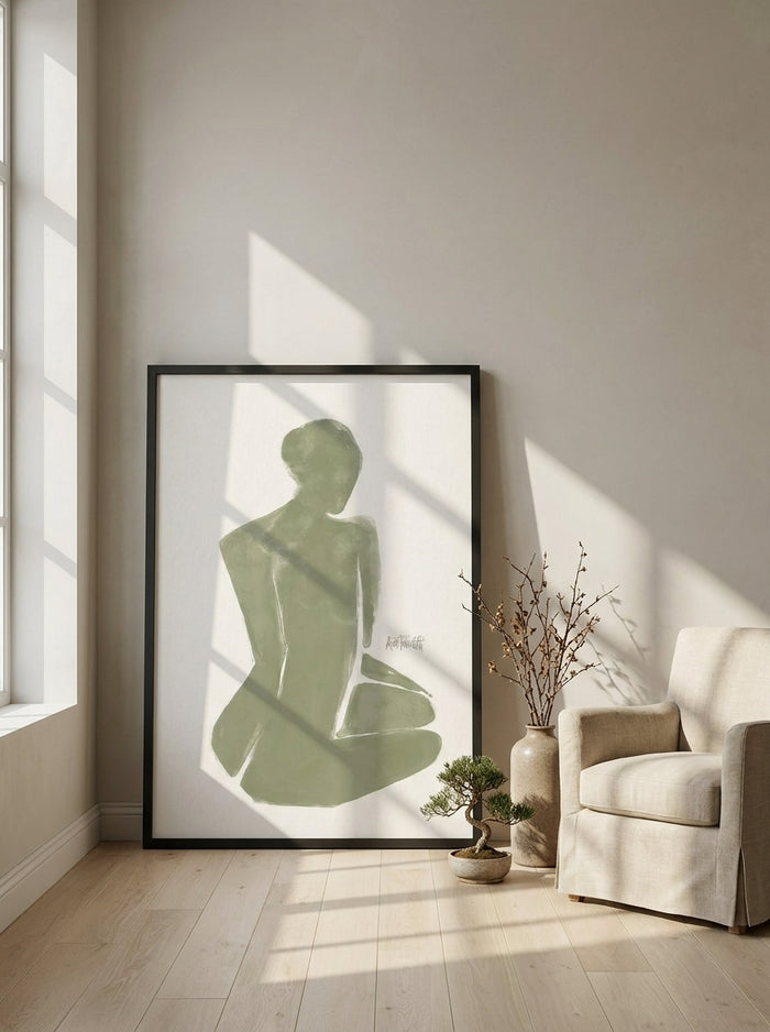 Neutral Nudes I Sage By Anne Tavoletti | Art & Canvas Print