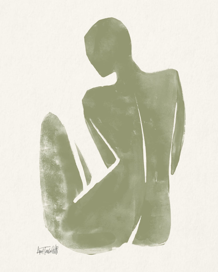Neutral Nudes II Sage By Anne Tavoletti | Art & Canvas Print