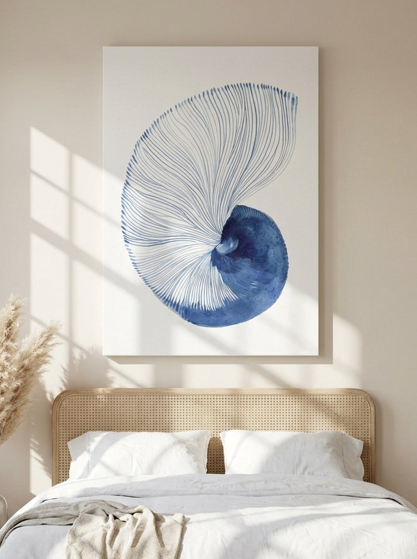 Nautilus in Blue VII By Danhui Nai | Art & Canvas Print