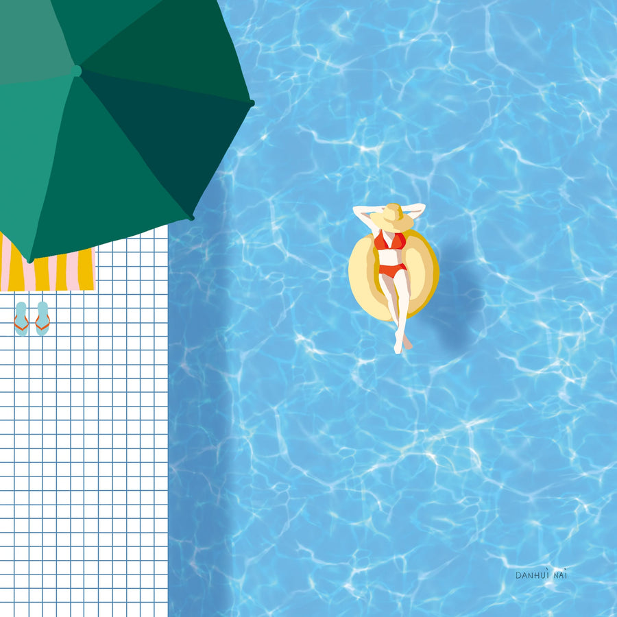 Lounging by the Pool By Danhui Nai | Art & Canvas Print