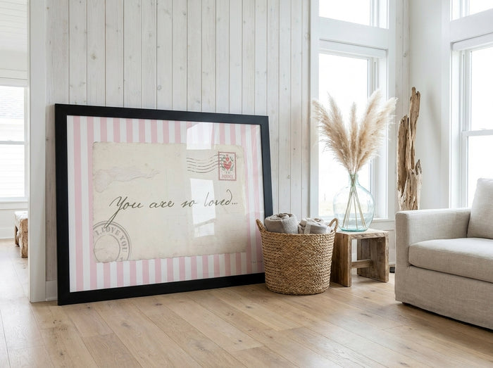 You Are So Loved Postcard v2 By Maria Titan | Art & Canvas Print