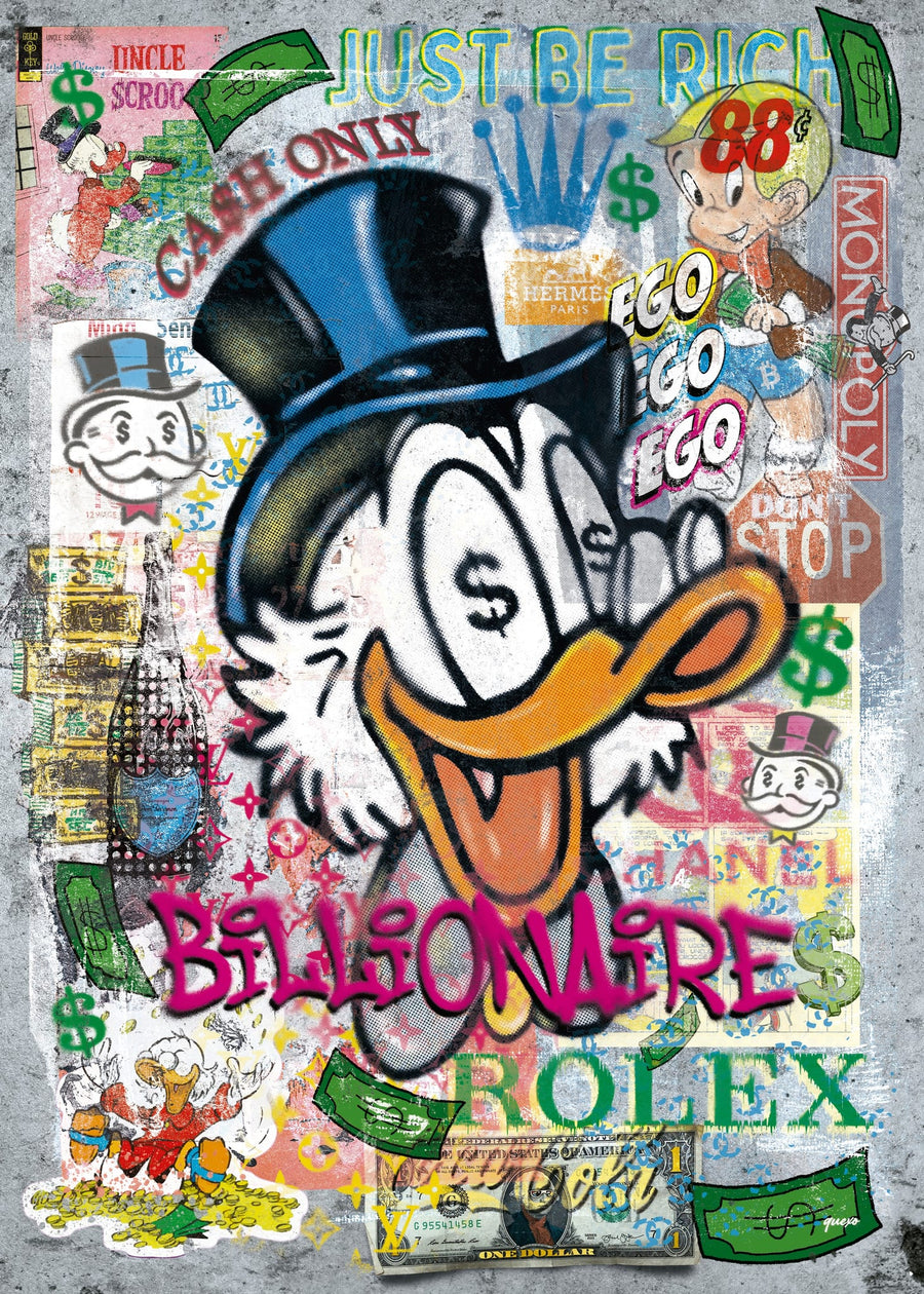Billionare Scrooge By Robert Quexo | Art & Canvas Print