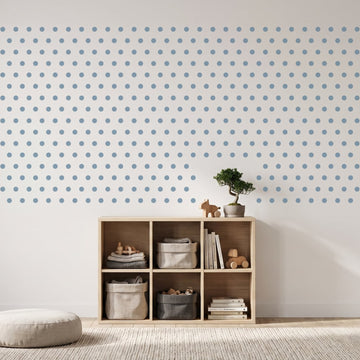 Colour Pop Wall Dots Wall Sticker Decals wall decals on a kids' room wall (in Dusty Blue, 540 Pack size)